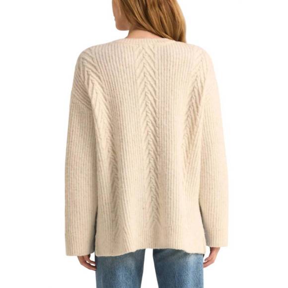 NEW Z SUPPLY all that glitters sweater in champagne - Picture 2 of 3